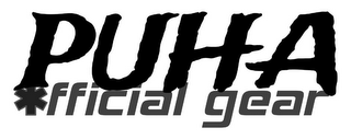 PUHA OFFICIAL GEAR logo