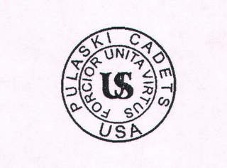 PULASKI CADETS USA FORCIOR UNITA VIRTUS US logo