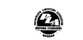 PULVERIZED LIMESTONE ASSOCIATION UNIFORM STANDARDS MEMBER PLA logo