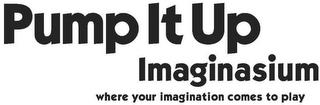 PUMP IT UP IMAGINASIUM WHERE YOUR IMAGINATION COMES TO PLAY logo