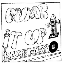 PUMP IT UP RACEWAY STOP GO! logo