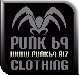 PUNK 69 WWW.PUNK69.BIZ CLOTHING logo