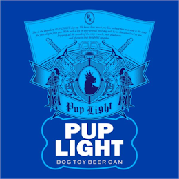 PUP LIGHT DOG TOY BEER CAN logo