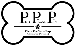 PUP PIZZA PIE PIZZA FOR YOUR PUP VETERINARIAN DEVELOPED logo