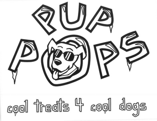 PUP POPS COOL TREATS 4 COOL DOGS logo