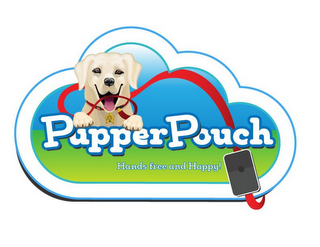 PUPPER POUCH HANDS FREE AND HAPPY logo