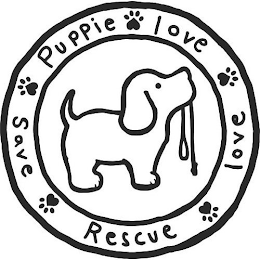 PUPPIE LOVE LOVE RESCUE SAVE logo