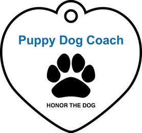 PUPPY DOG COACH HONOR THE DOG logo
