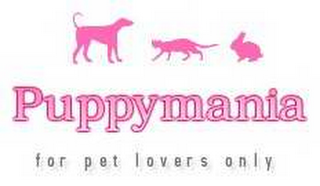 PUPPYMANIA FOR PET LOVERS ONLY logo