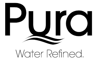 PURA WATER REFINED. logo