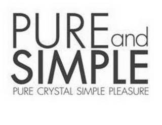 PURE AND SIMPLE PURE CRYSTAL SIMPLE PLEASURE logo