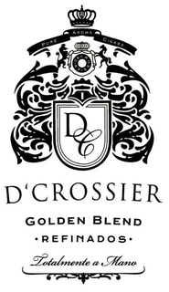 PURE AROMA CIGARS D'CROSSIER DC D'CROSSIER GOLDEN BLEND · REFINADOS · TOTALMENTE A MANO logo