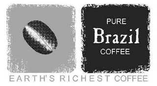 PURE BRAZIL COFFEE EARTH'S RICHEST COFFEE logo