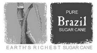 PURE BRAZIL SUGAR CANE EARTH'S RICHEST SUGAR CANE logo