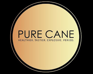 PURE CANE HEALTHIER. TASTIER. EXPLOSIVE. PERIOD. logo