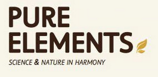 PURE ELEMENTS SCIENCE & NATURE IN HARMONY logo