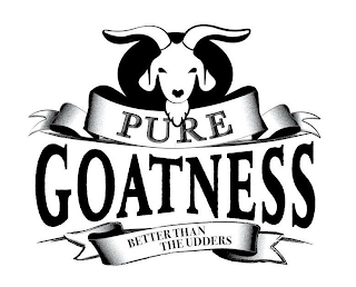 PURE GOATNESS BETTER THAN THE UDDERS logo