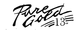 PURE GOLD 13 OZ logo