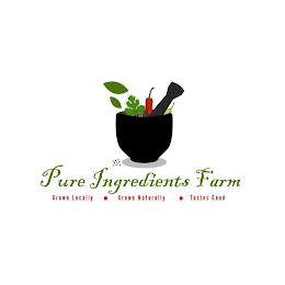 PURE INGREDIENTS FARM GROWN LOCALLY · GROWN NATURALLY · TASTES GOOD logo