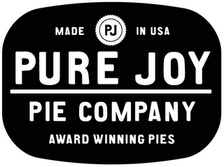 PURE JOY PIE COMPANY PJ AWARD WINNING PIES MADE IN USA logo