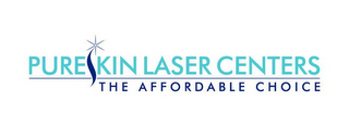 PURE KIN LASER CENTERS THE AFFORDABLE CHOICE logo