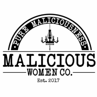 PURE MALICIOUSNESS MALICIOUS WOMEN CO. EST. 2017 logo