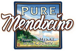 PURE MENDOCINO FROM THE HEART OF THE COUNTY logo