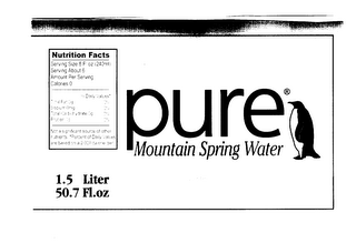 PURE MOUNTAIN SPRING WATER logo