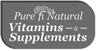 PURE N NATURAL VITAMINS & SUPPLEMENTS logo