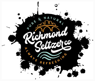 PURE & NATURAL RICHMOND SELTZER CO ALWAYS REFRESHING logo