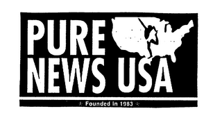PURE NEWS USA FOUNDED IN 1983 logo