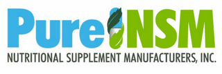 PURE NSM NUTRITIONAL SUPPLEMENT MANUFACTURERS, INC. logo