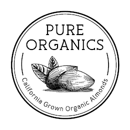 PURE ORGANICS CALIFORNIA GROWN ORGANIC ALMONDS logo