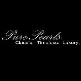 PURE PEARLS CLASSIC.  TIMELESS.  LUXURY. logo