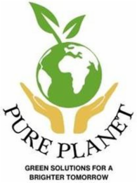 PURE PLANET GREEN SOLUTIONS FOR A BRIGHTER TOMORROW logo