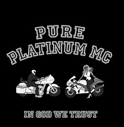 PURE PLATINUM MC IN GOD WE TRUST logo