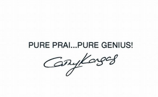 PURE PRAI...PURE GENIUS! CATHY KANGAS logo