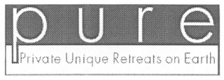 PURE PRIVATE UNIQUE RETREATS ON EARTH logo