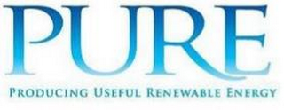 PURE PRODUCING USEFUL RENEWABLE ENERGY logo
