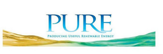 PURE PRODUCING USEFUL RENEWABLE ENERGY logo