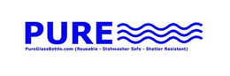PURE PUREGLASSBOTTLE.COM (REUSABLE - DISHWASHER SAFE - SHATTER RESISTANT) logo