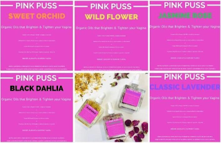 PURE PUSS OR PINK PUSS - ORGANIC OILS THAT BRIGHTEN & TIGHTEN YOUR VAGINA. GROWN, HARVESTED & COMPILED BY OCEAN WORSHIPING SURFERS IN LAGUNA BEACH CALIFORNIA FORMULATED FOR HUMANITY WITH LOVE BY MACHINE LEARNING ALGORITHMS IN PALO ALTO CALIFORNIA logo