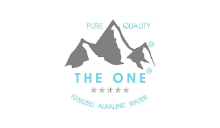 PURE QUALITY THE ONE IONIZED ALKALINE WATER logo