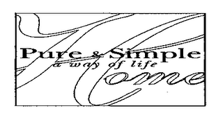 PURE & SIMPLE HOME A WAY OF LIFE logo