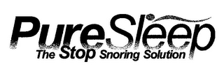 PURE SLEEP THE STOP SNORING SOLUTION logo