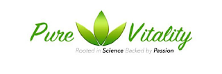 PURE VITALITY ROOTED IN SCIENCE BACKED BY PASSION logo