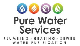 PURE WATER SERVICES PLUMBING · HEATING · SEWER WATER PURIFICATION logo