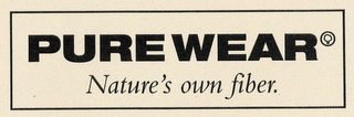 PURE WEAR NATURE'S OWN FIBER. logo