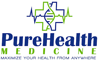 PUREHEALTH M E D I C I N E MAXIMIZE YOUR HEALTH FROM ANYWHERE logo