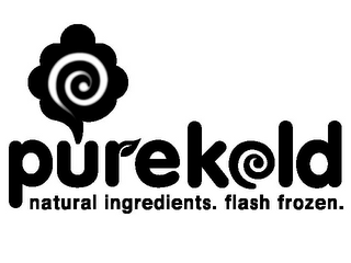 PUREKOLD NATURAL INGREDIENTS. FLASH FROZEN. logo